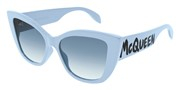 Seleccione el menú "COMPRAR" si desea comprar unas gafas de Alexander McQueen o seleccione la herramienta "ZOOM" si desea ampliar la foto AM0347S-004.
